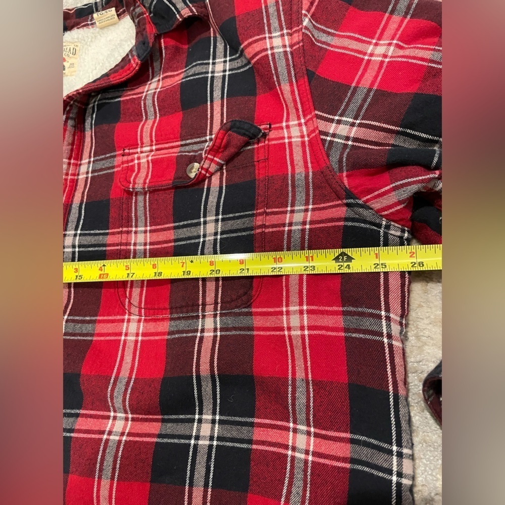 Redhead Flannel Shirt Jacket Sherpa Lined Red Plaid Men’s XL Barn Coat Shacket - Picture 12 of 12